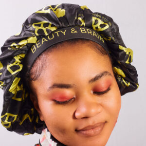 Silk Bonnet - Green & Black
